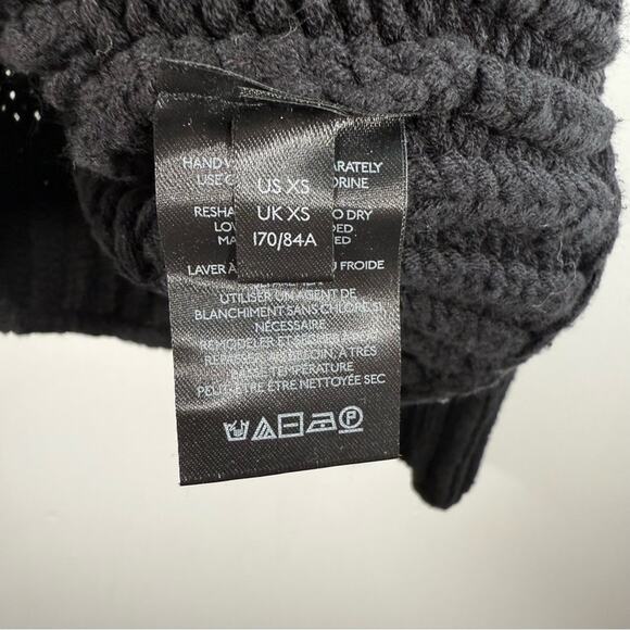 Free People My Only Sunshine Black Chunky Knit Mock Neck Sweater XS - Picture 6 of 10